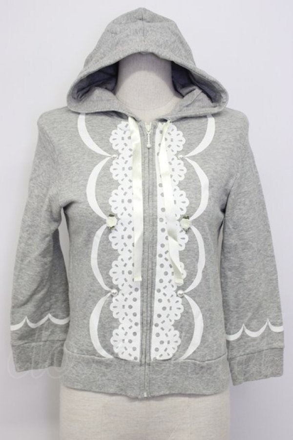 画像1: MILK / Sugar cakeパーカー  グレーＸ白 T-26-02-17-021-ML-TO-SA-ZT (1)