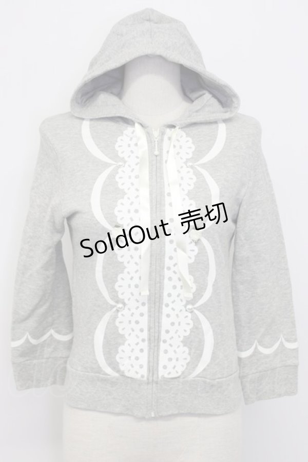 画像1: MILK / Sugar cakeパーカー  グレーＸ白 T-26-02-17-021-ML-TO-SA-ZT517 (1)