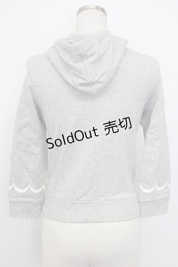 画像2: MILK / Sugar cakeパーカー  グレーＸ白 T-26-02-17-021-ML-TO-SA-ZT517 (2)