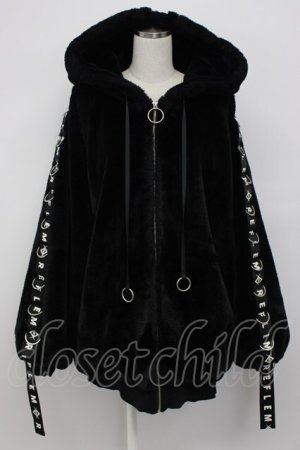 画像: REFLEM / DリングロゴテープBIGフードブルゾン  黒Ｘ白 T-26-02-17-022-PU-JA-SA-ZTC027