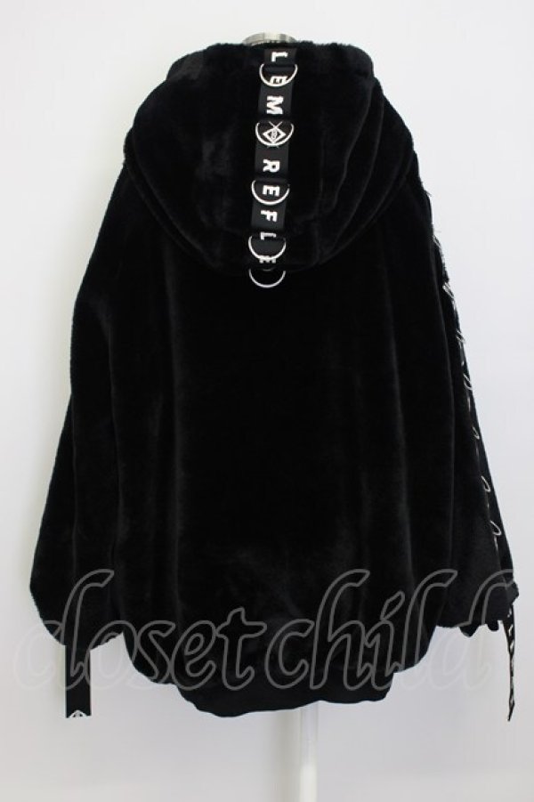 画像2: REFLEM / DリングロゴテープBIGフードブルゾン  黒Ｘ白 T-26-02-17-022-PU-JA-SA-ZTC027 (2)