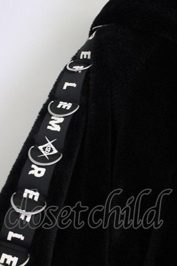 画像4: REFLEM / DリングロゴテープBIGフードブルゾン  黒Ｘ白 T-26-02-17-022-PU-JA-SA-ZTC027 (4)