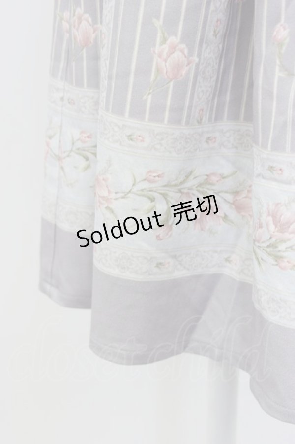 画像4: axes femme / チューリップ柄ミドルスカート M ラベンダー T-26-02-17-025-AX-SK-SA-ZT517 (4)