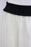 画像3: axes femme / チュールプリーツスカート  アイボリーＸ黒 T-26-02-17-027-AX-SK-SA-ZT (3)