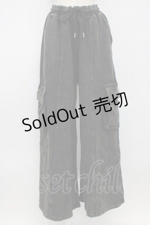 画像: REFLEM / ヘビーワイドスウェットパンツ  黒 T-26-02-17-030-PU-PA-SA-ZT525