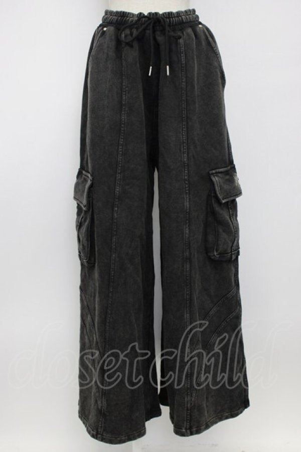 画像1: REFLEM / ヘビーワイドスウェットパンツ  黒 T-26-02-17-030-PU-PA-SA-ZT (1)