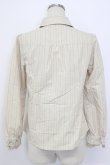画像2: axes femme / 王冠ボタンストライプフリルブラウス M ベージュ T-26-02-17-006-AX-BL-SA-ZT (2)
