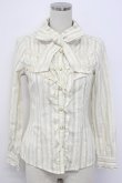画像1: axes femme / ボウタイ付きストライプブラウス  ベージュ T-26-02-17-007-AX-BL-SA-ZT (1)