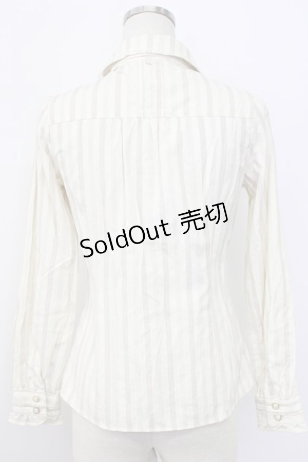 画像2: axes femme / ボウタイ付きストライプブラウス  ベージュ T-26-02-17-007-AX-BL-SA-ZT (2)