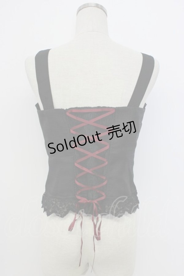 画像2: axes femme / 薔薇釦ビスチェ  ブラック T-26-02-17-010-AX-TO-SA-ZT551 (2)