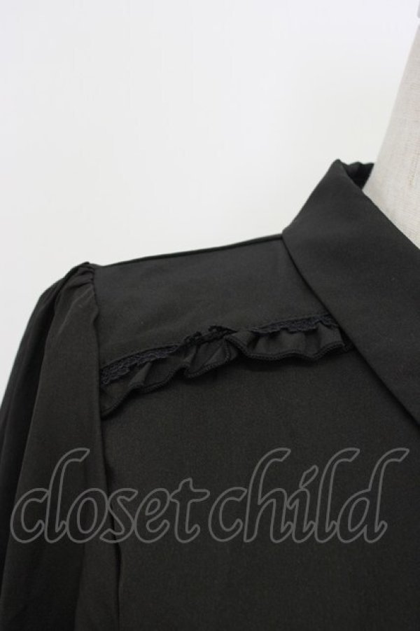 画像3: axes femme / カメオ×ジャボブローチ付ブラウス L 黒 T-26-02-17-011-AX-BL-SA-ZT (3)