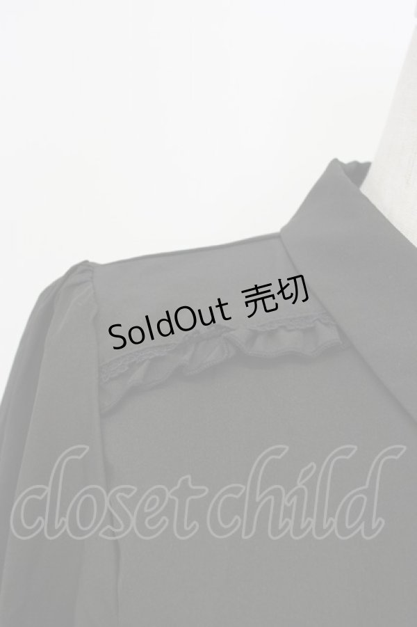 画像3: axes femme / カメオ×ジャボブローチ付ブラウス L 黒 T-26-02-17-011-AX-BL-SA-ZT551 (3)