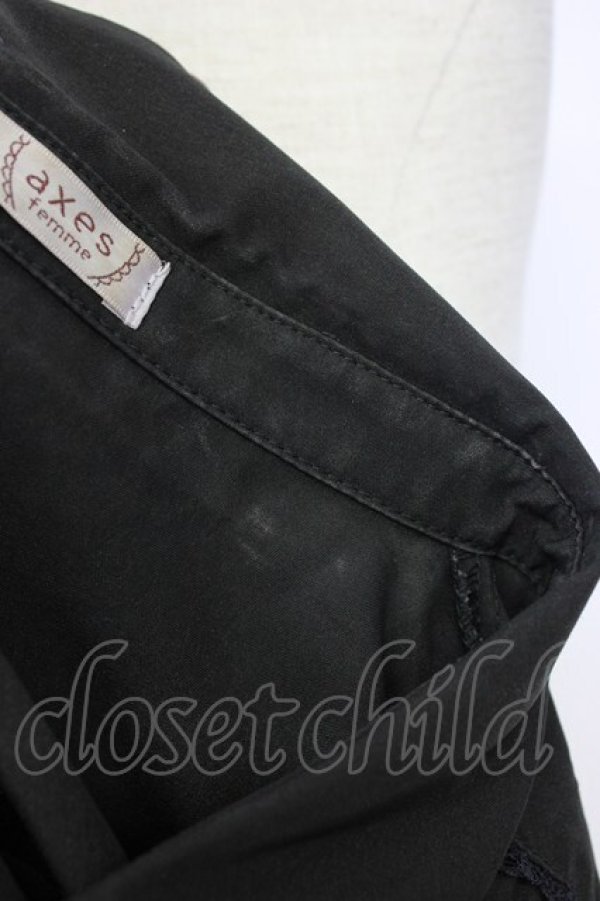 画像6: axes femme / カメオ×ジャボブローチ付ブラウス L 黒 T-26-02-17-011-AX-BL-SA-ZT (6)