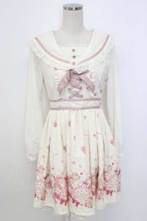 画像: LIZ LISA / メイクアップラビット柄ワンピース  アイボリー T-26-02-17-016-LO-OP-SA-ZT