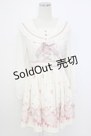 画像: LIZ LISA / メイクアップラビット柄ワンピース  アイボリー T-26-02-17-016-LO-OP-SA-ZT551