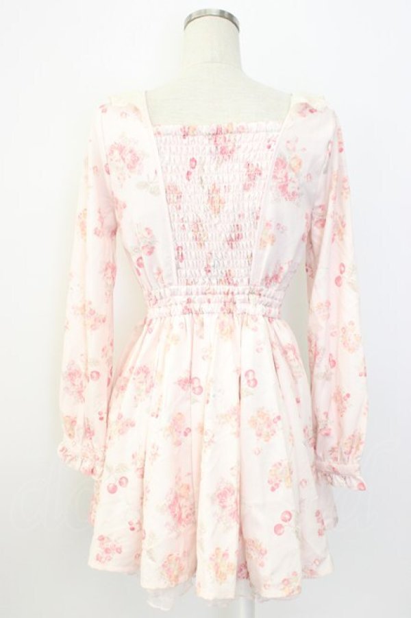 画像2: LIZ LISA / キャットチェリーワンピース  ピンク T-26-02-17-017-LO-OP-SA-ZT (2)