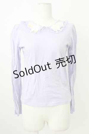 画像: Nile Perch / 流れ星ワッペン襟カットソー  ラベンダー T-26-02-18-001-LO-TO-SA-ZT570