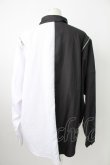 画像2: THICC / 肩ZIPシャツ  黒Ｘ白 T-26-02-18-002-PU-BL-SA-ZT (2)