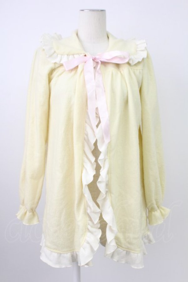 画像1: Nile Perch / フリルリボンジャケット  生成り T-26-02-18-017-LO-JA-SA-ZT (1)