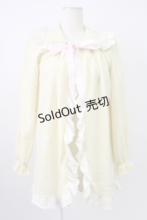 画像1: Nile Perch / フリルリボンジャケット  生成り T-26-02-18-017-LO-JA-SA-ZT (1)