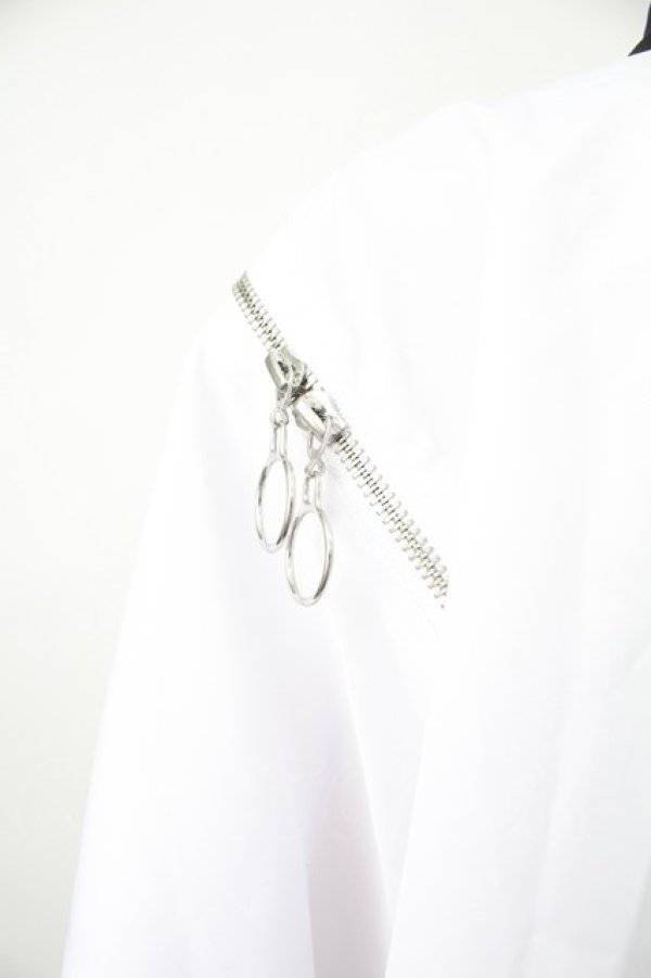 画像3: THICC / 肩ZIPシャツ  黒Ｘ白 T-26-02-18-002-PU-BL-SA-ZT (3)