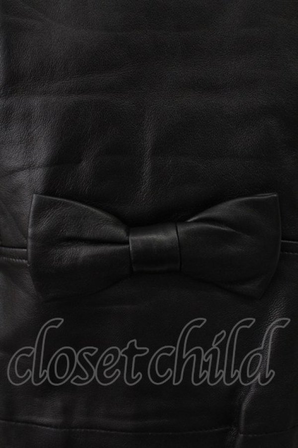 画像3: Emily Temple cute / ラムレザースカラップブルゾン  黒 T-26-02-18-019-ET-JA-SA-ZT (3)