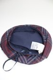 画像5: axes femme / タータンチェックリボンベレー  ワイン T-26-02-18-028-AX-AC-SA-ZT (5)