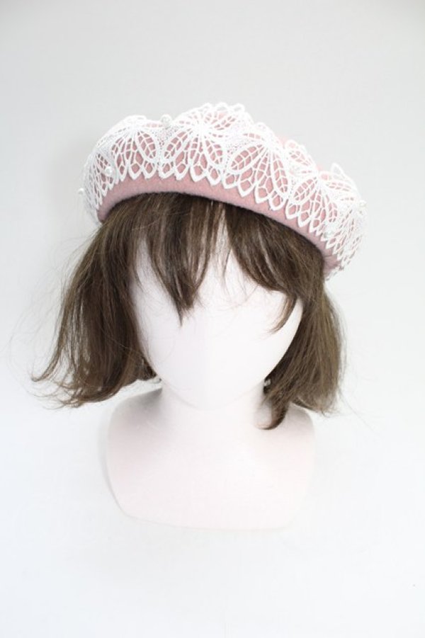 画像2: m petit by misako / TT*AMレースBベレー  ピンク T-26-02-18-029-LO-AC-SA-ZT (2)