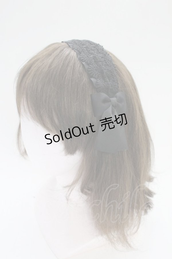 画像1: m petit by misako / AMレースカチューシャ  黒 T-26-02-18-033-LO-AC-SA-ZT486 (1)