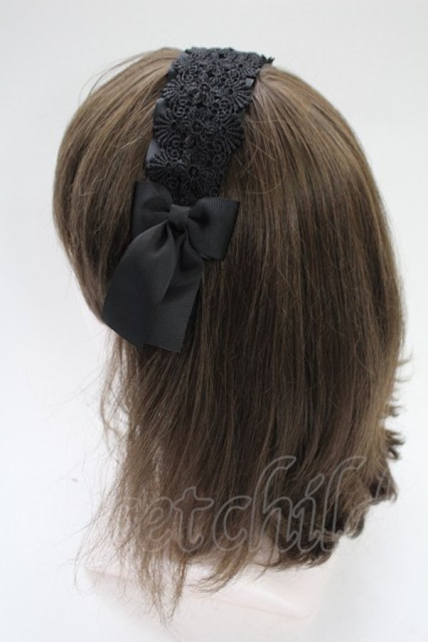 画像2: m petit by misako / AMレースカチューシャ  黒 T-26-02-18-033-LO-AC-SA-ZT (2)