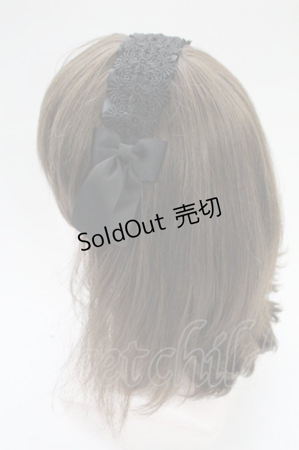 画像2: m petit by misako / AMレースカチューシャ  黒 T-26-02-18-033-LO-AC-SA-ZT486 (2)