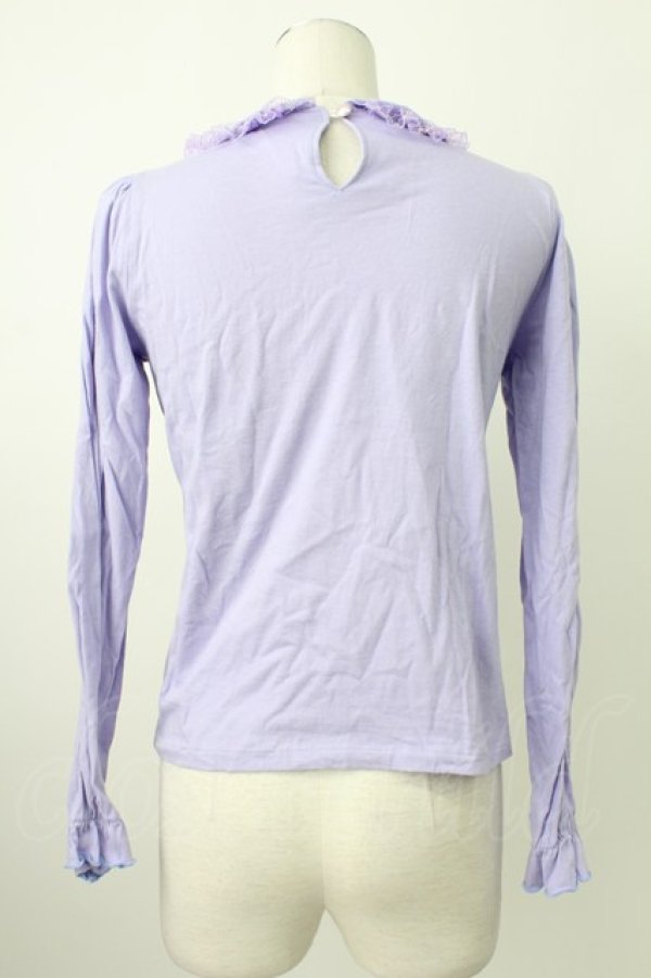 画像2: Nile Perch / 流れ星ワッペン襟カットソー  ラベンダー T-26-02-18-001-LO-TO-SA-ZT (2)