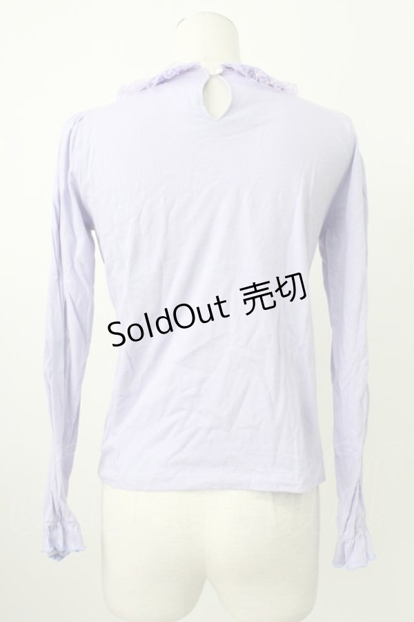 画像2: Nile Perch / 流れ星ワッペン襟カットソー  ラベンダー T-26-02-18-001-LO-TO-SA-ZT570 (2)