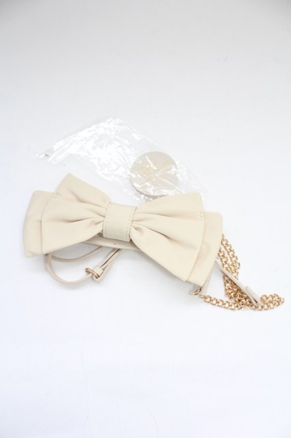 画像1: m petit by misako / AMリボンスマホショルダー  アイボリー T-26-02-18-037-LO-ZA-SA-ZT (1)