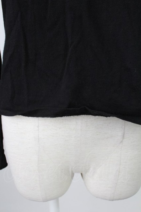 画像8: Nile Perch / 流れ星ワッペン襟カットソー  黒Ｘラベンダー T-26-02-18-003-LO-TO-SA-ZT (8)