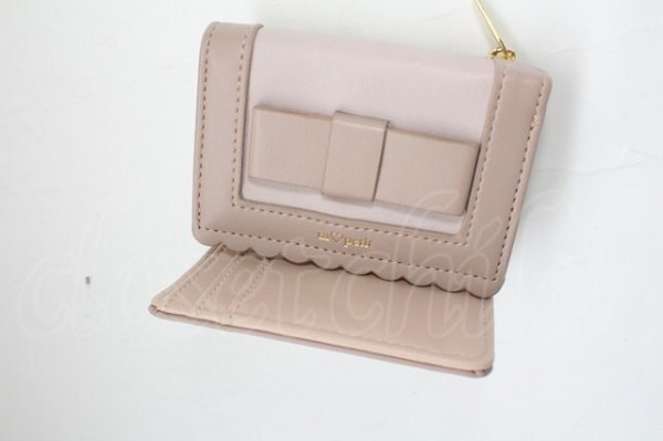 画像5: m petit by misako / リボン三つ折り財布  ピンク T-26-02-18-038-LO-ZA-SA-ZT (5)