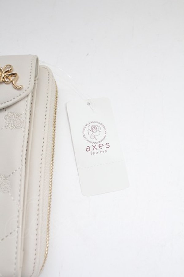 画像3: axes femme / 花モチーフキルトポシェット  キナリ T-26-02-18-039-AX-BG-SA-ZT (3)