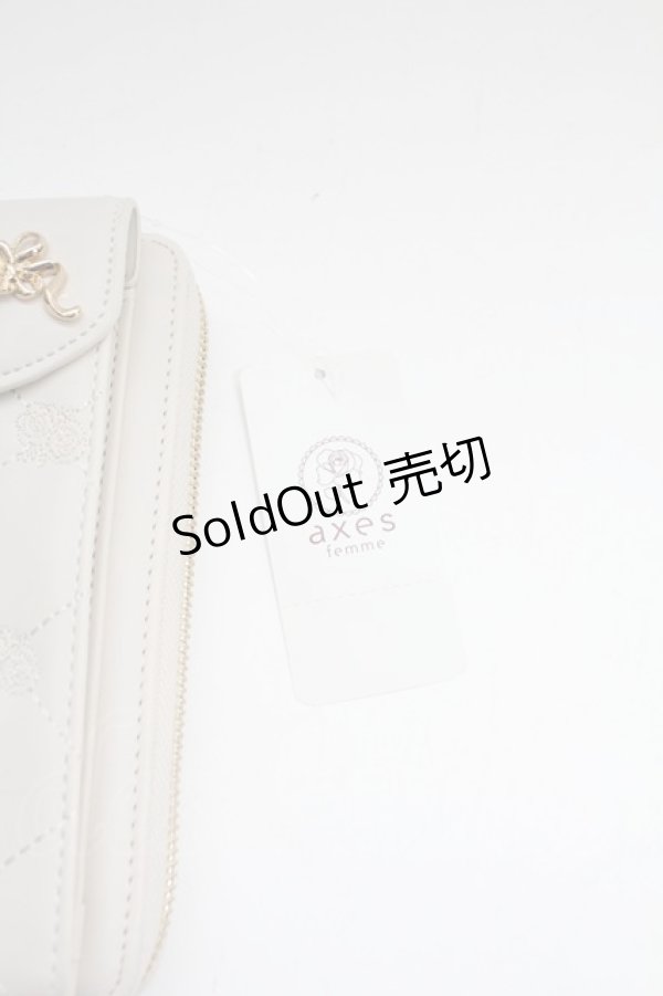 画像3: axes femme / 花モチーフキルトポシェット  キナリ T-26-02-18-039-AX-BG-SA-ZT (3)