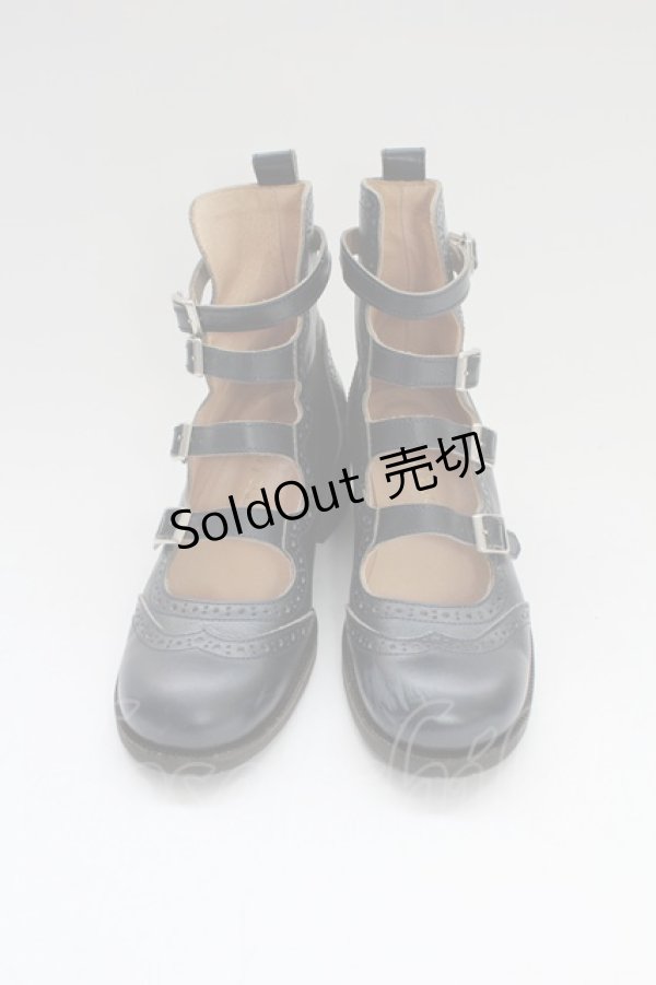 画像2: Jane Marple / 4連ストラップシューズ L ネイビー T-26-02-18-040-JM-SH-SA-ZT (2)