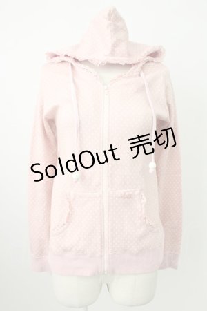 画像: MILK / ドットパーカー  ピンクＸ白 T-26-02-18-007-ML-TO-SA-ZT