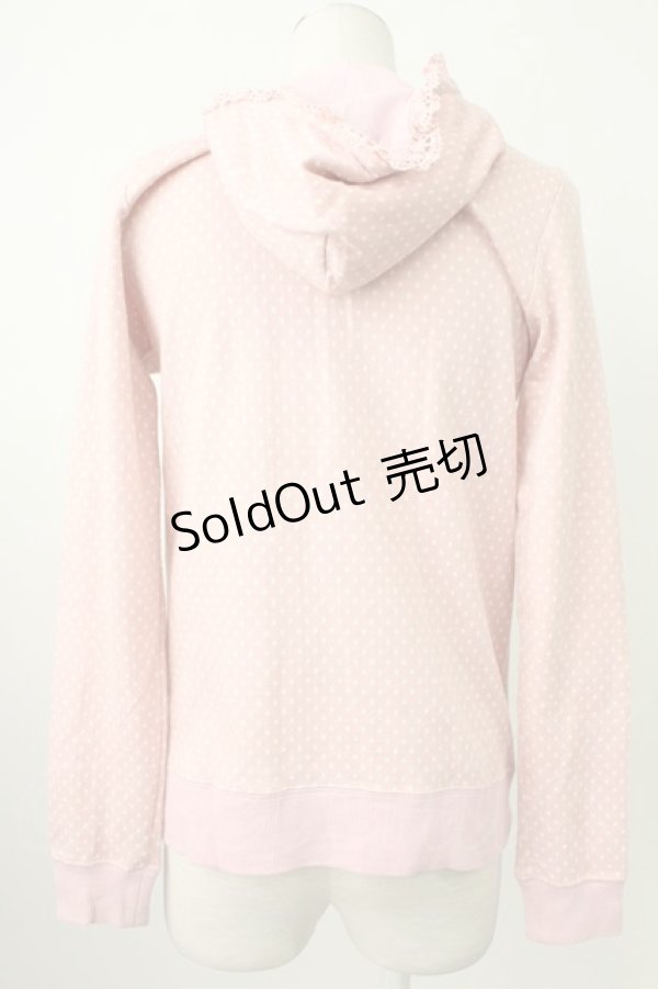 画像2: MILK / ドットパーカー  ピンクＸ白 T-26-02-18-007-ML-TO-SA-ZT (2)