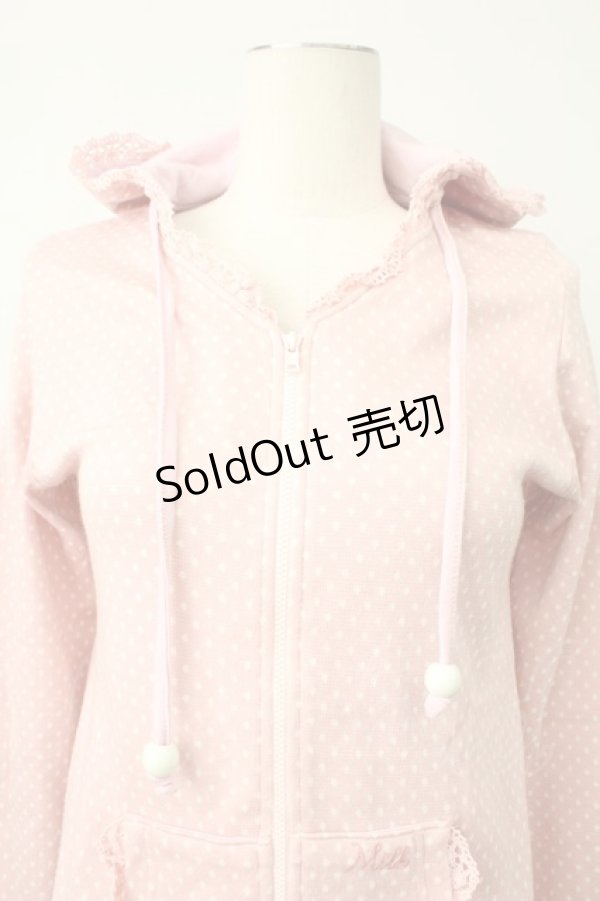 画像4: MILK / ドットパーカー  ピンクＸ白 T-26-02-18-007-ML-TO-SA-ZT (4)