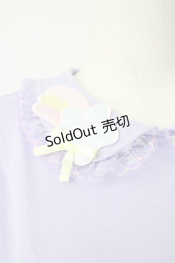 画像5: Nile Perch / 流れ星ワッペン襟カットソー  ラベンダー T-26-02-18-001-LO-TO-SA-ZT570 (5)