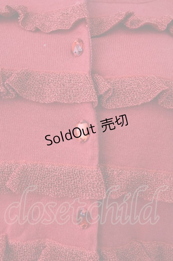 画像4: Emily Temple cute / ラメフリルカーディガン  赤 T-26-02-18-008-ET-TO-SA-ZT570 (4)