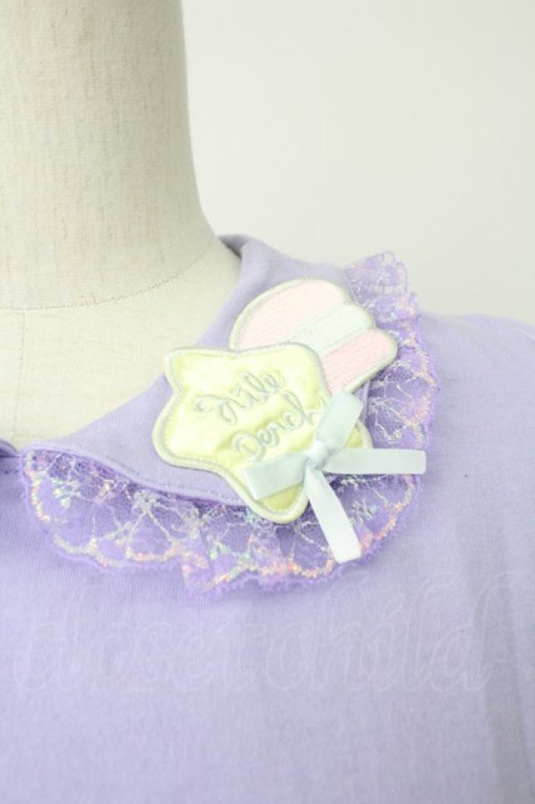 画像6: Nile Perch / 流れ星ワッペン襟カットソー  ラベンダー T-26-02-18-001-LO-TO-SA-ZT (6)