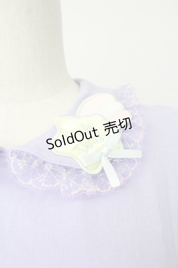 画像6: Nile Perch / 流れ星ワッペン襟カットソー  ラベンダー T-26-02-18-001-LO-TO-SA-ZT570 (6)