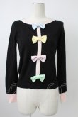 画像1: MILK / カラフルリボンニットトップス  黒Ｘカラフル T-26-02-18-011-ML-TO-SA-ZT (1)
