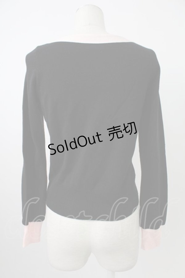 画像2: MILK / カラフルリボンニットトップス  黒Ｘカラフル T-26-02-18-011-ML-TO-SA-ZT570 (2)