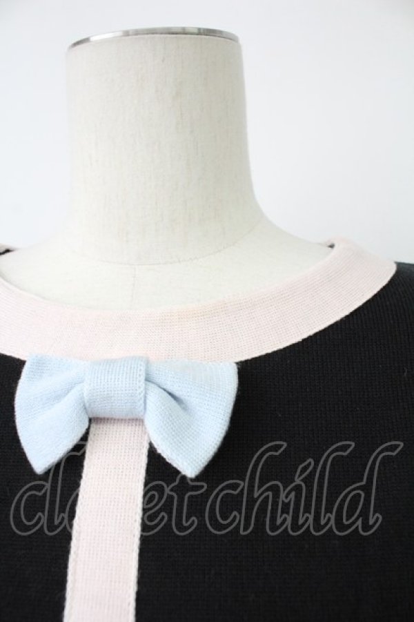 画像4: MILK / カラフルリボンニットトップス  黒Ｘカラフル T-26-02-18-011-ML-TO-SA-ZT (4)