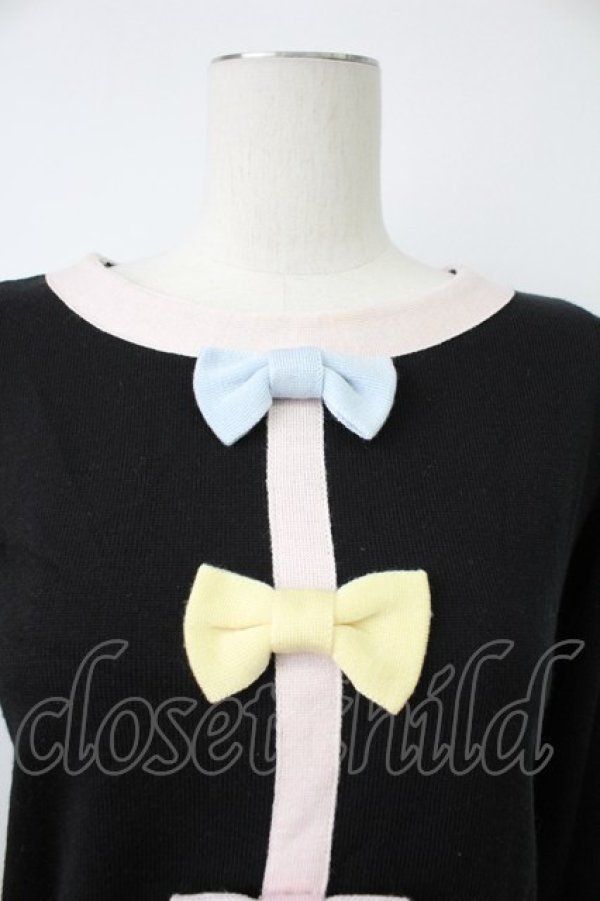 画像5: MILK / カラフルリボンニットトップス  黒Ｘカラフル T-26-02-18-011-ML-TO-SA-ZT (5)